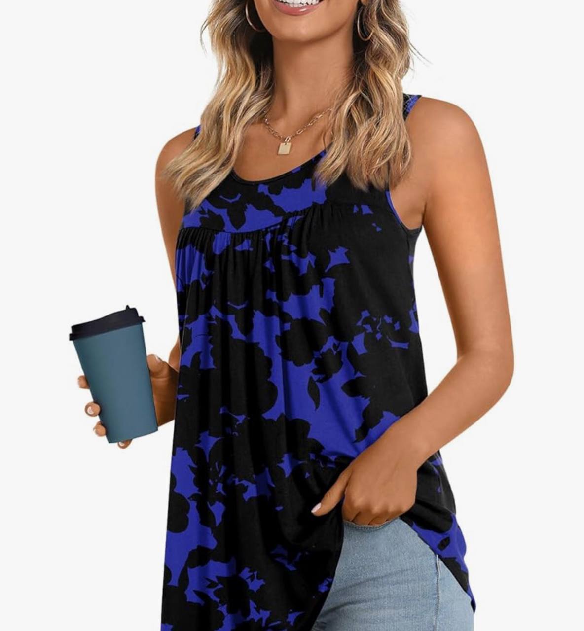 Sleeveless Loose Fit Tunic Tank