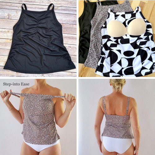 Ribbed Cotton V-neck Mastectomy Camisole