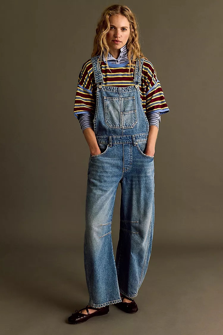 We The Free Good Luck Barrel Overalls