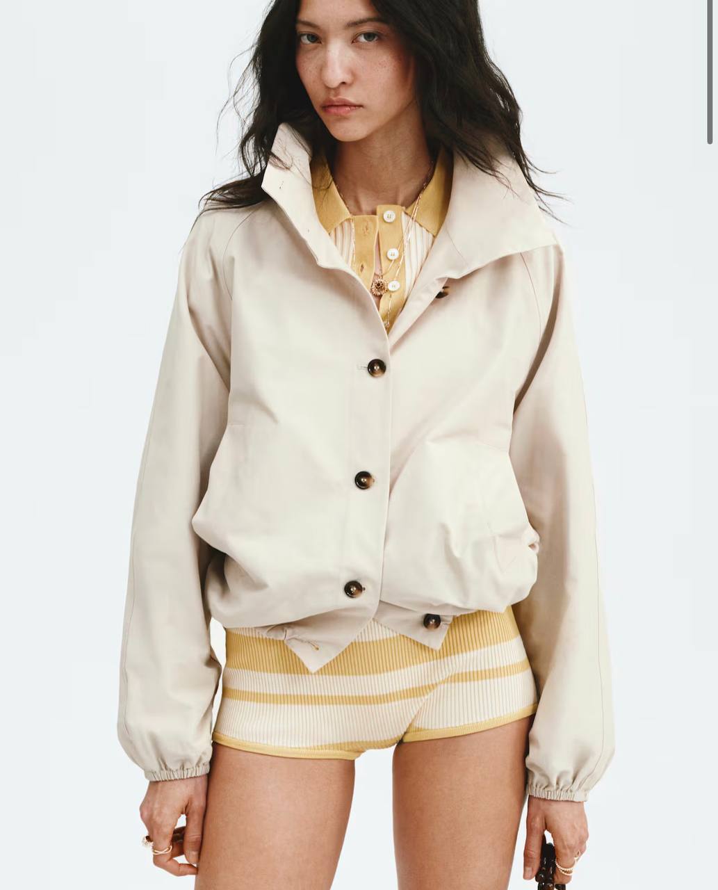 Oversized Bubble-Hem Jacket