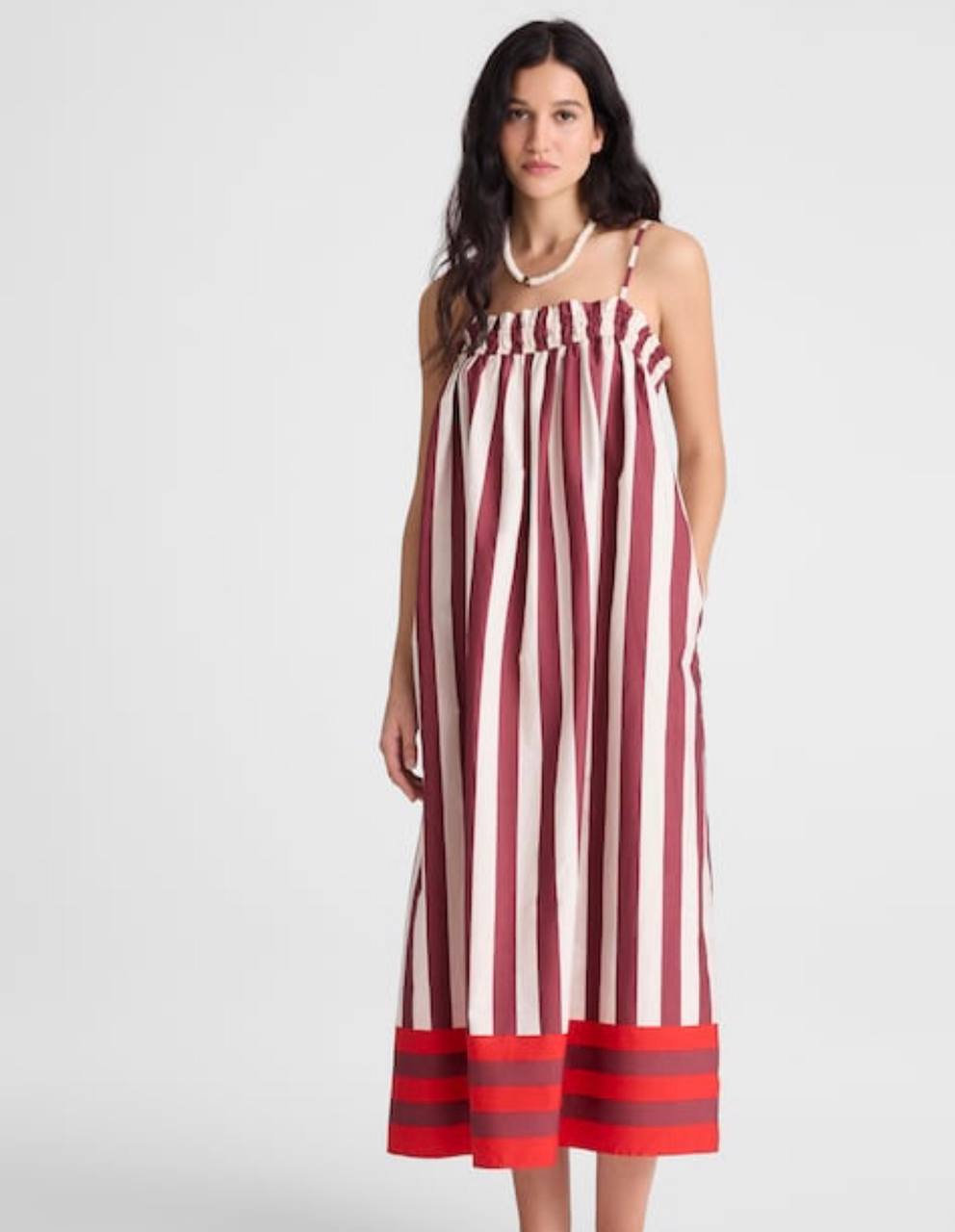 Lace-Trim Mini Beach Dress