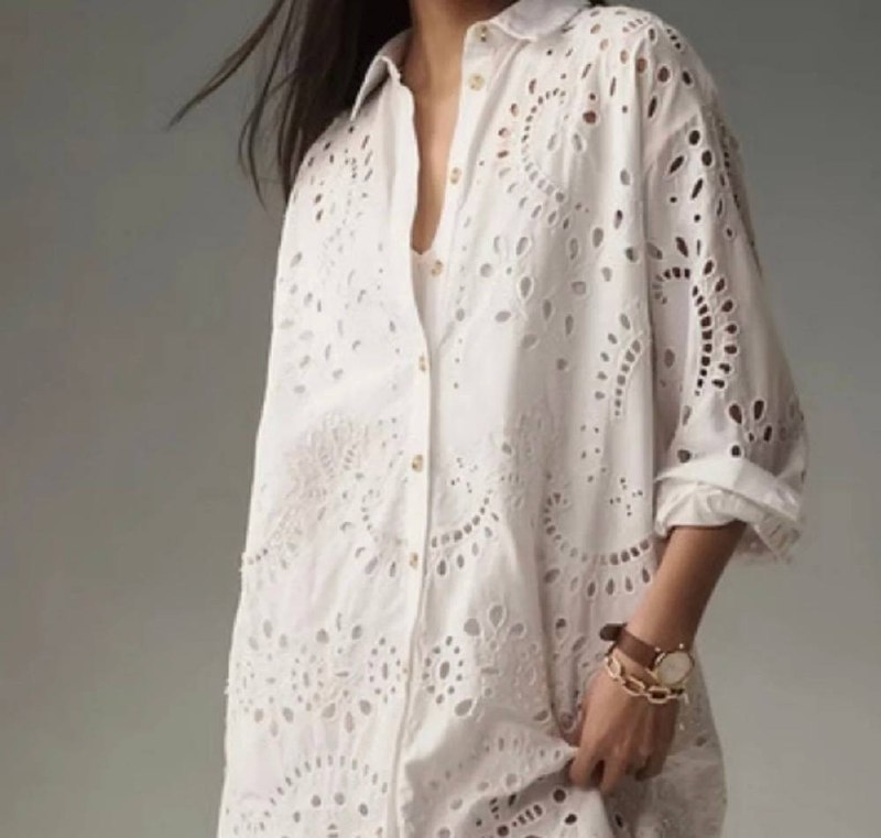 Eyelet Shirtdress