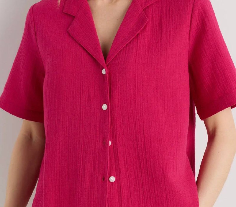 Organic Cotton Gauze Short Sleeve Shirt